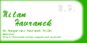 milan havranek business card